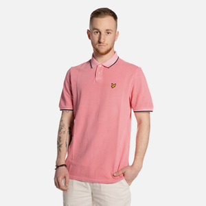 POLO LYLE & SCOTT PIGMENT DYED POLO SHIRT ELECTRIC PINK